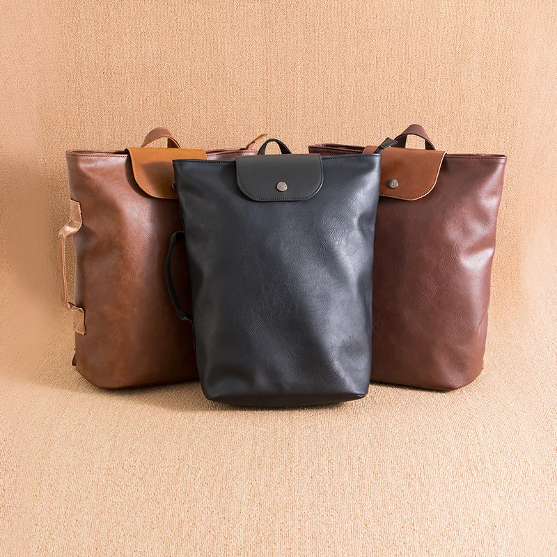 

Кожаные мужские сумки для ноутбуков, модные деловые мужские рюкзаки, мужская дорожная сумка в стиле ретро, мужские школьные сумки