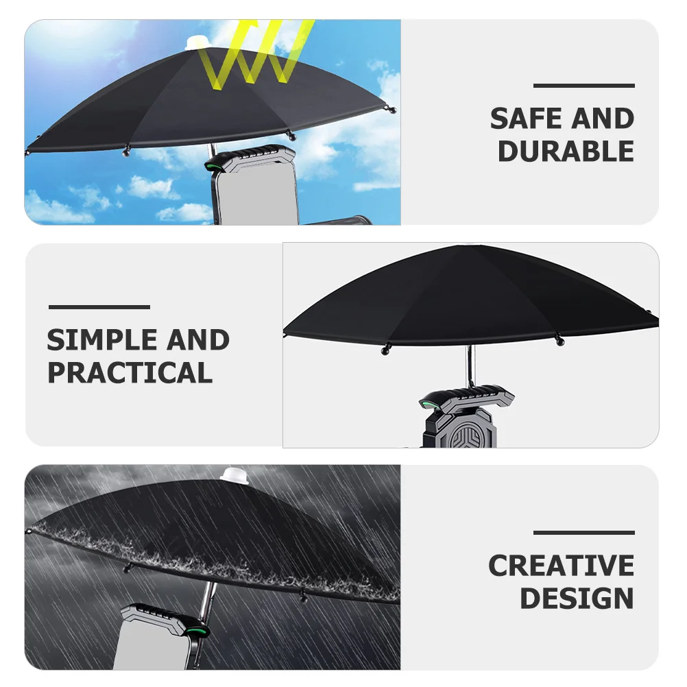 

1 Set Bike Phone Rack With Umbrella Mobile Holder For Mountain Bike Cycling Navigation Outdoor Riding Compact Stable Handlebar