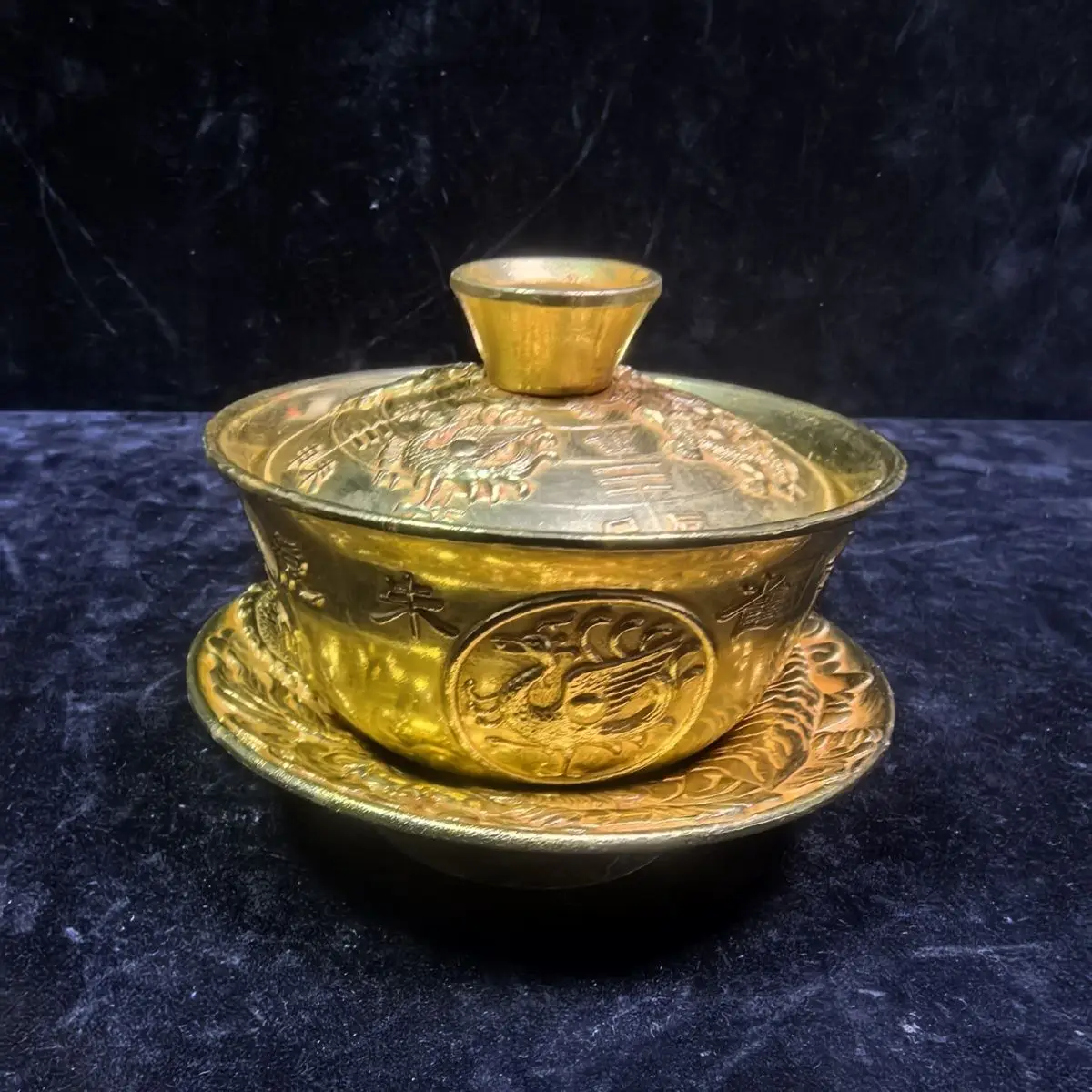 collection Four divine beasts cover bowl ornament Home jewelry collection ornament