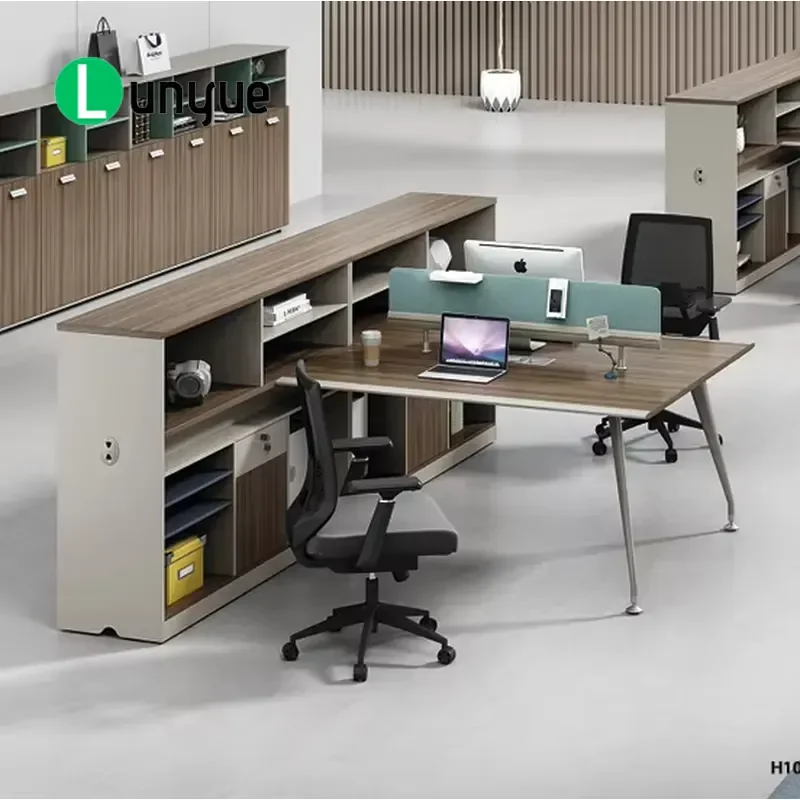 Modern Computer Desk with Drawers Office Partition Workstation Simple Writing Table for Home Study Room Space Saving Storage