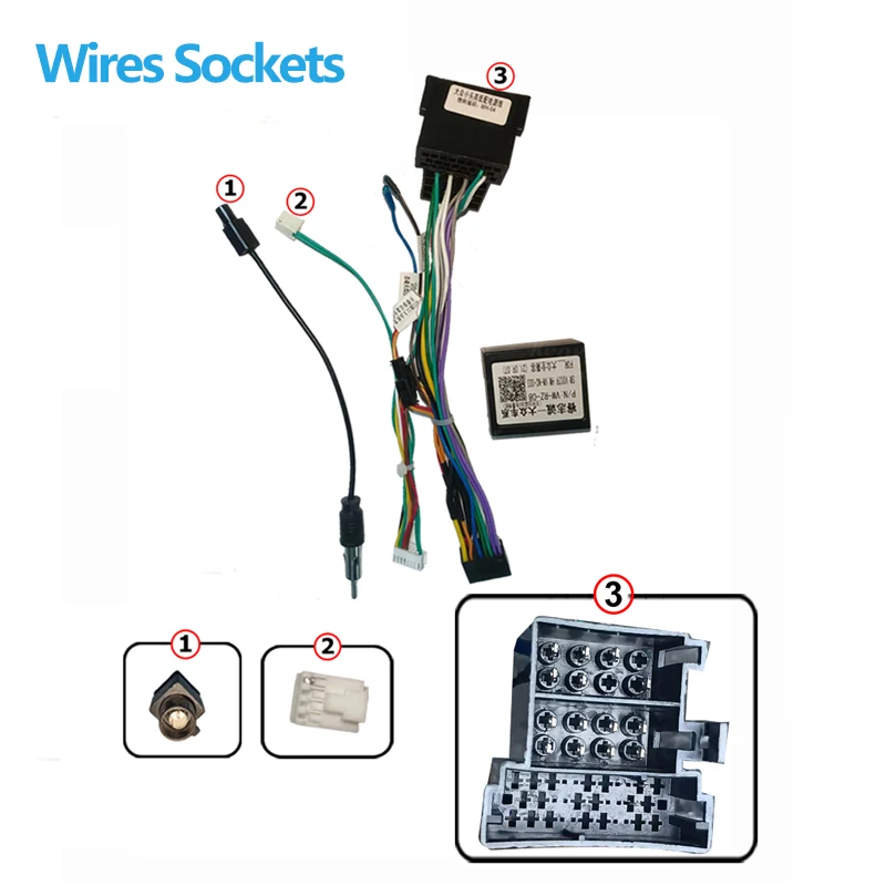 Radio de coche android Canbus Box Decoder para VW Golf 5/6/Polo/Passat/Jetta/Tiguan, arnés de cableado de 16 Pines, Cable de alimentación