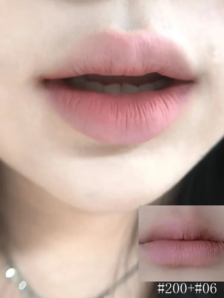 HYNTOOR Macaron Lip Mud Matte Velvet Lipstick Nude Rose Pink Korean Style Long Lasting Non‑dry Lip Low Saturation Cosmetics