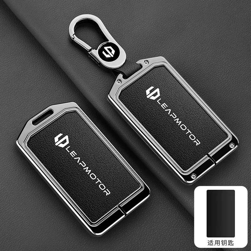 Auto Zink-legierung Leder NFC Karte Fernbedienung Schlüssel Abdeckung Fall Für Leapmotor C10 C11 C16 Schutz Halter Shell Auto Schlüsselbund Zubehör