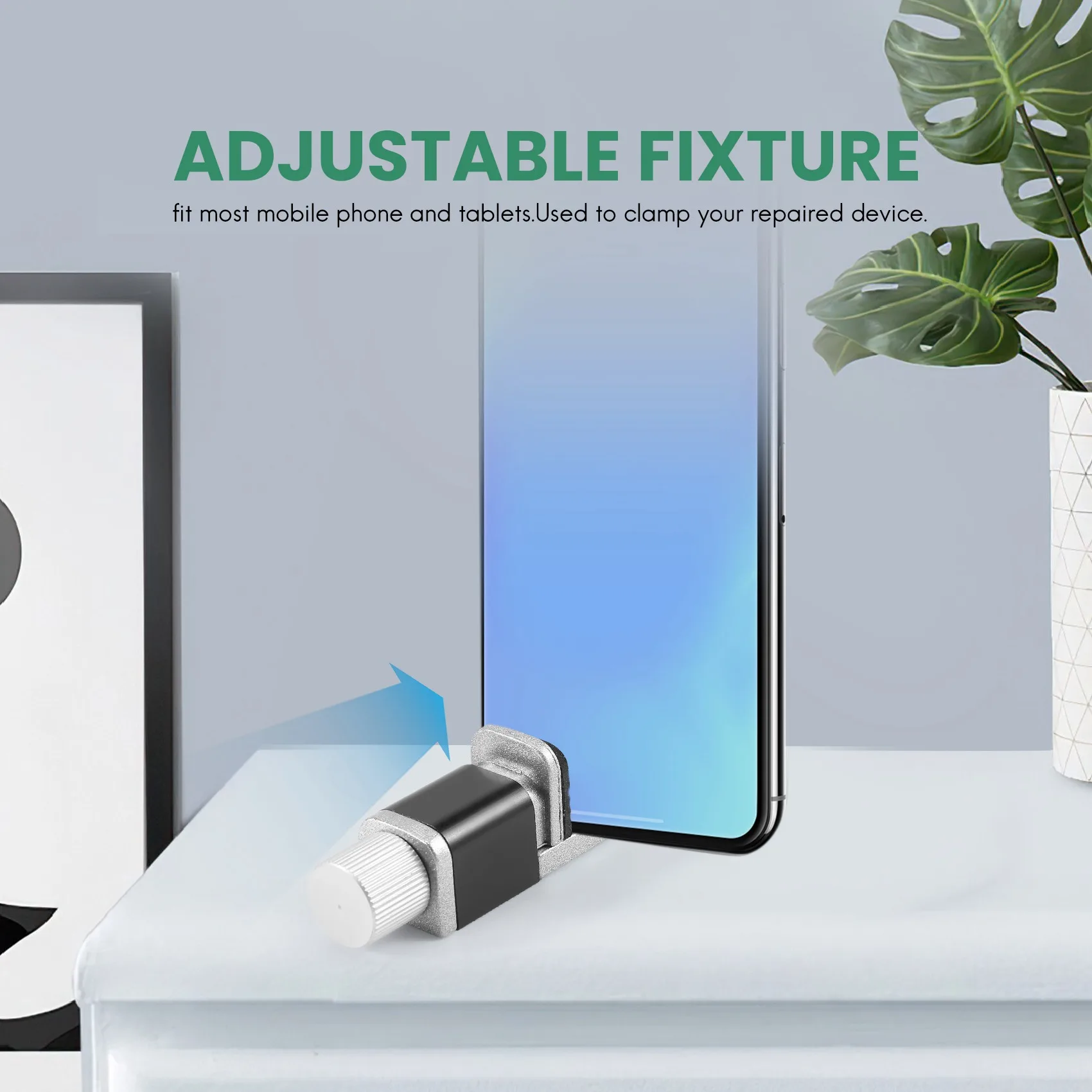 ABFI 8 unids/lote Clip ajustable abrazadera de sujeción de pantalla Lcd para Iphone Ipad Samsung Kit de herramientas de reparación de teléfonos