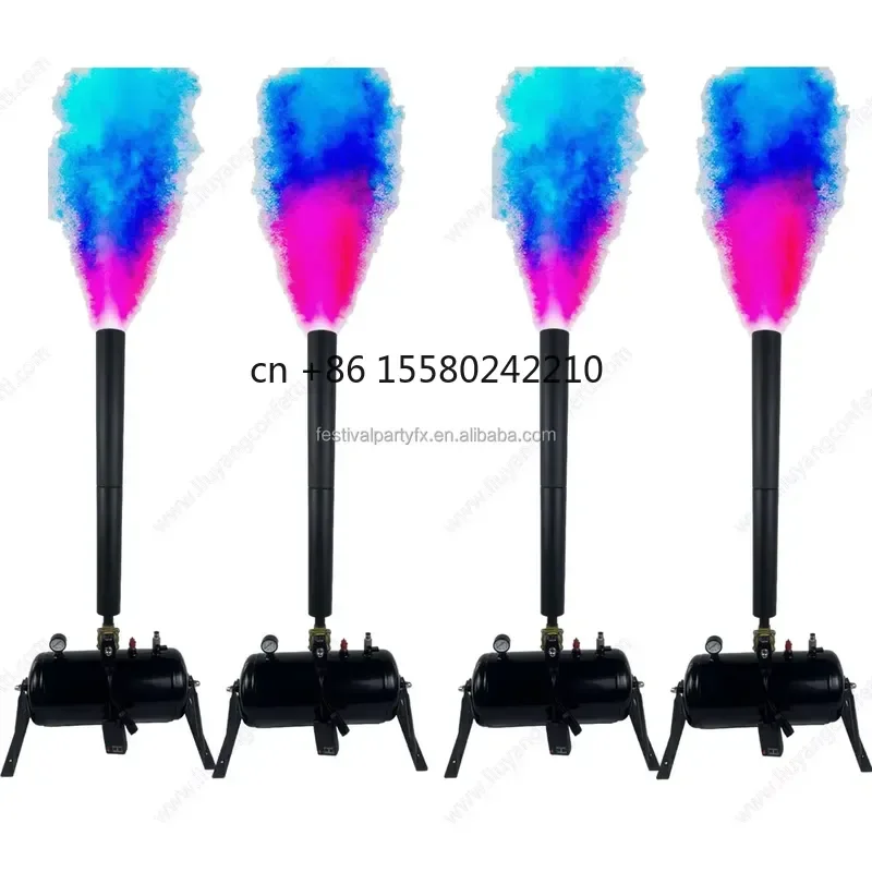 2026 hot for Super Large High FX Compressor Air CO2 Blaster Square Baby Shower Confetti Streamer Machine Color Smoke Powder