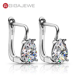 GIGAJEWE Moissanite D Color VVS1 Total 2.5ct 925 Silver Drop Earring 18K Gold Plated Diamond Test Passed Jewelry Woman Girl Gift