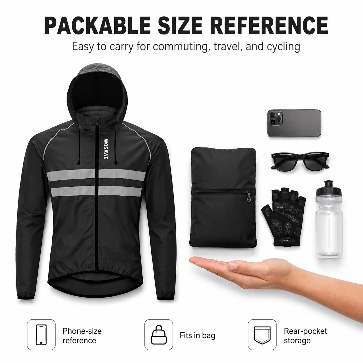 Men's Reflective Cycling Windb - đánh giá và giá Cycling Commute Jacket