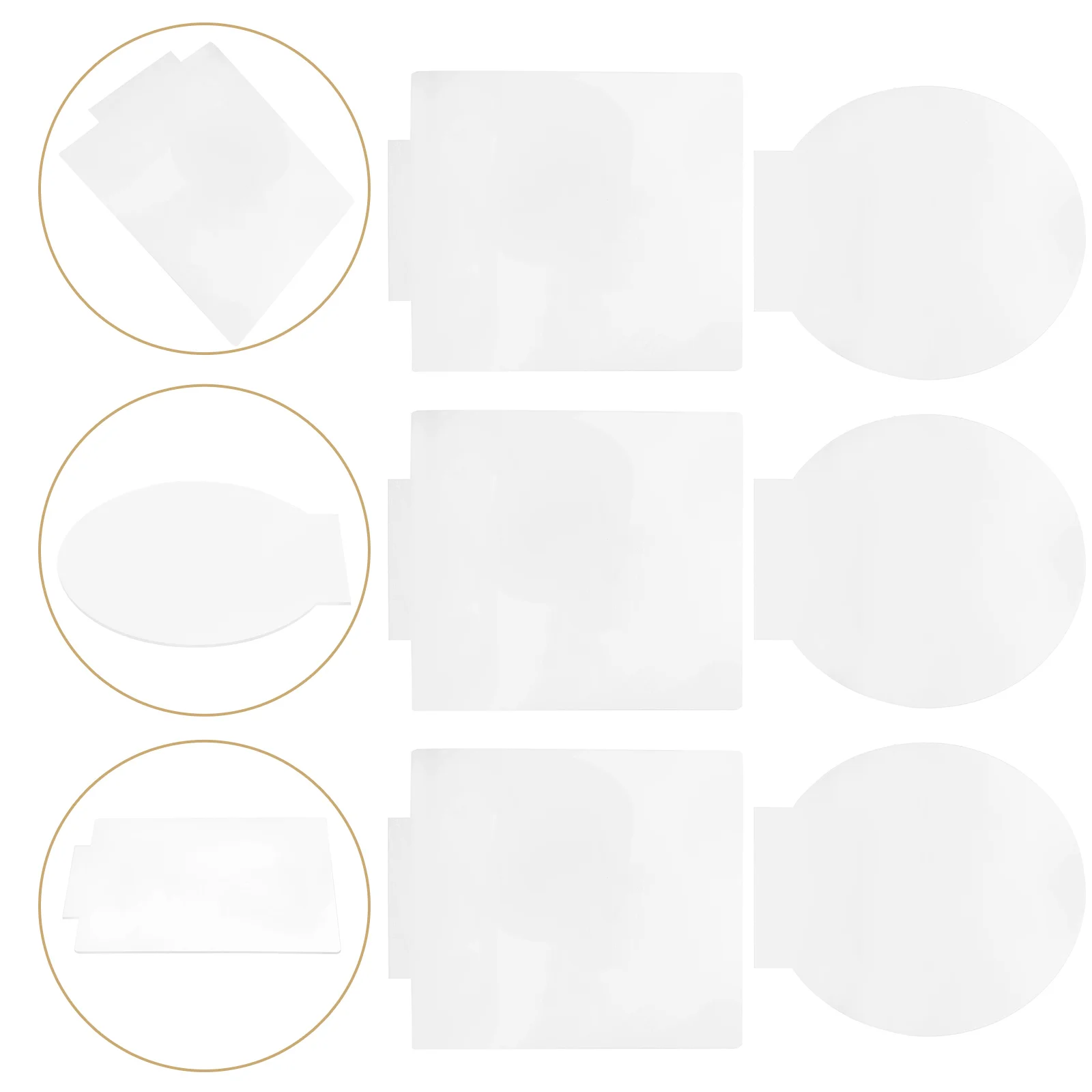 

6 Pcs Acrylic Lights Display Base Round LED Plate Night Retail Stand Board for Tracing