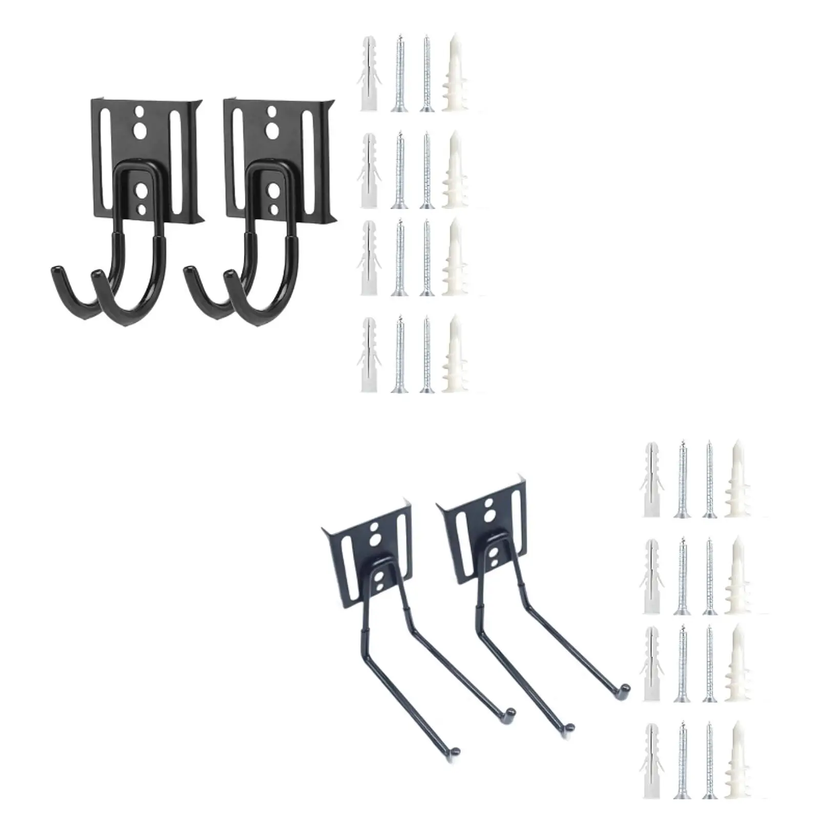 2Pcs Utility Hooks Patio U Hooks Hanging Heavy Duty Garage Hooks Storage Hanger Wall Hooks for Lumber Ladders Indoor Chairs Shed