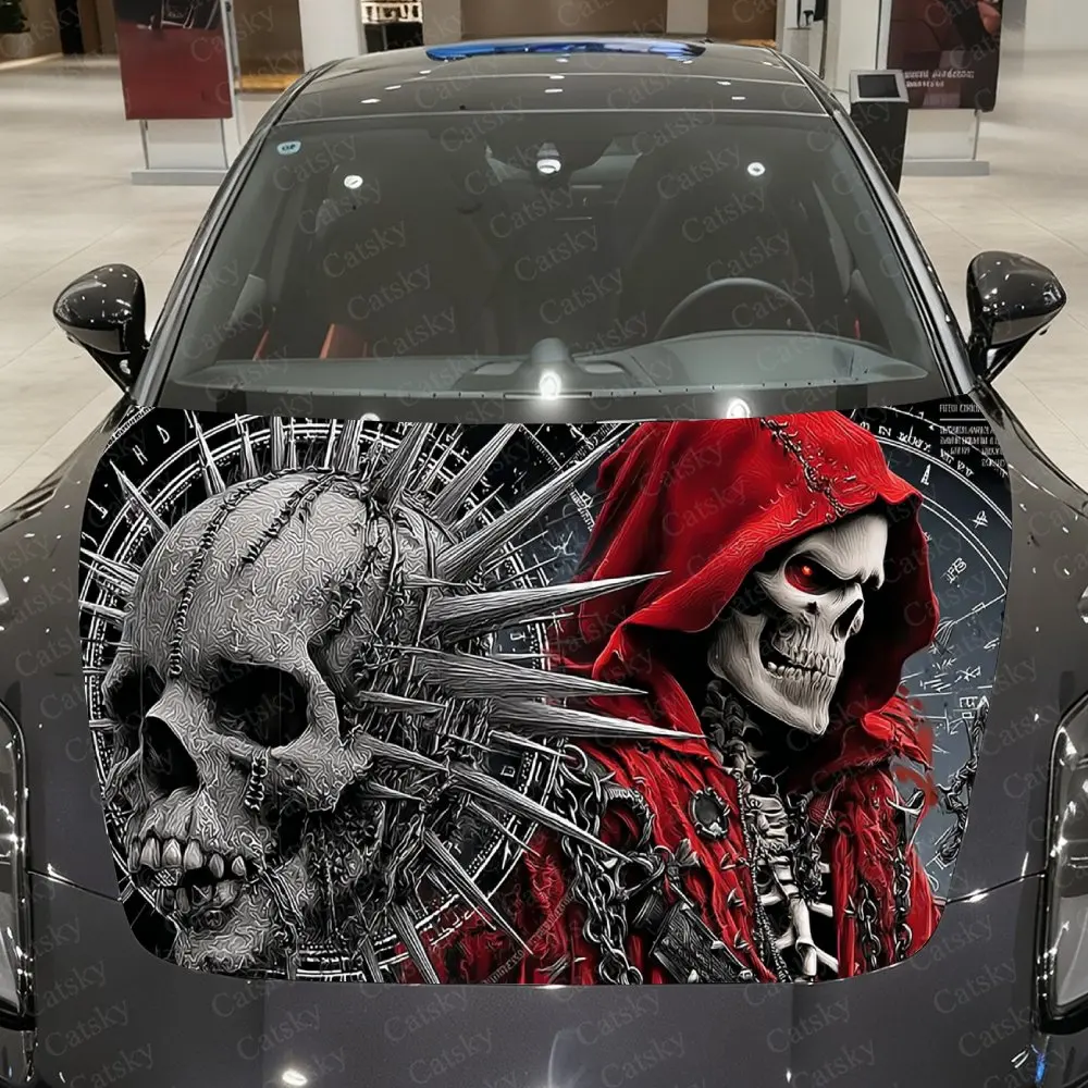 

Виниловая пленка для автомобиля Dark Pattern Array Scarlet Soul, водонепроницаемая наклейка на капот из ПВХ, самоклеящиеся устойчивые к царапинам наклейки