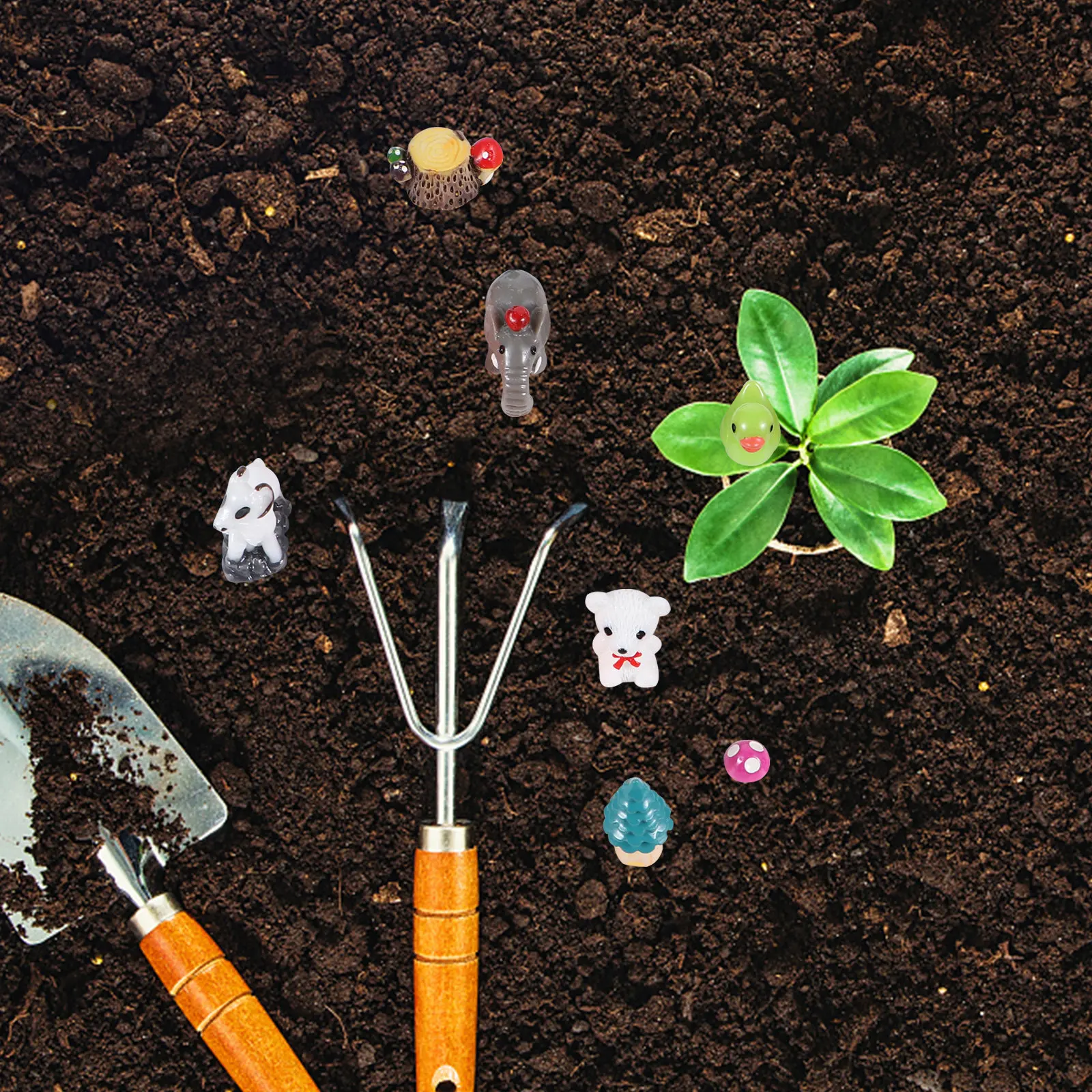 100pcs Ocean Bottle Micro Landscape Resin Ornament for DIY Terrarium, Mini Garden Scene Decor