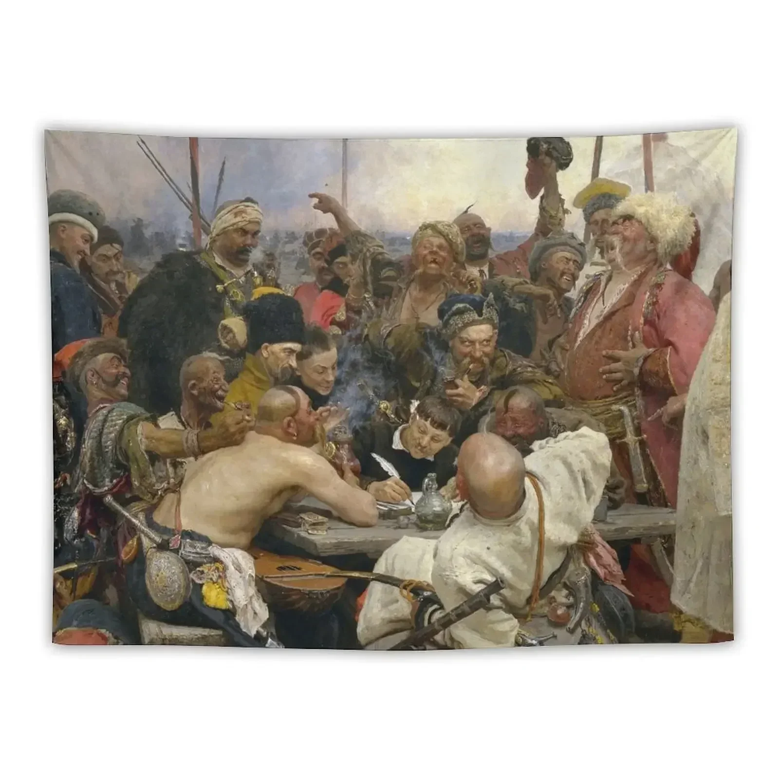 

The Reply of the Zaporozhian Cossacks to Sultan Mahmoud IV - Ilya Repin Tapestry Carpet On The Wall Cute Room Decor Tapestry