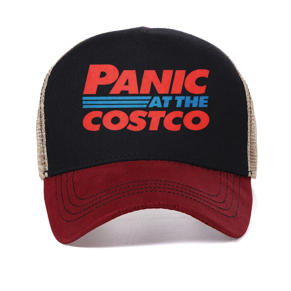 

Panic At The Costco Graphic baseball cap Costco Lovers caps Fashion casual Women Streets mesh Snapback hat Breathable sun hats