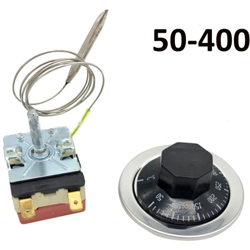 For Electric Oven AC 250V 16A Thermostat 50-400 degrees Celsius Knob Liquid Rising Temperature Controller NO NC
