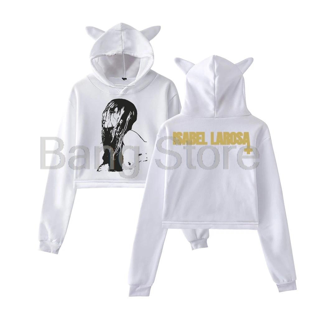 

Isabel LaRosa Profile Photo Толстовка с кошачьими ушками Женские толстовки с длинными рукавами Повседневная уличная одежда Укороченные топы