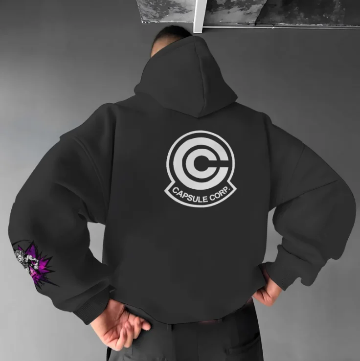 سترة بغطاء للرأس فضفاضة للرجال من Dragon Ball للخريف والشتاء ووكونج معركة الموقف اليومي غير الرسمي لمحبي الرسوم المتحركة