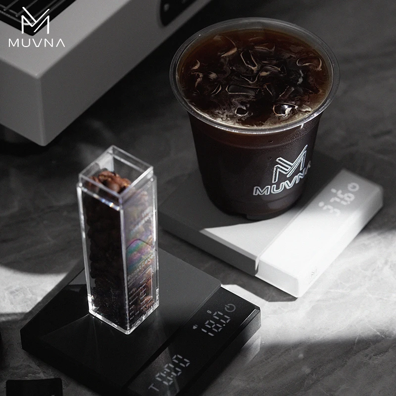 

Muvna 0.1g High Precision Digital Mini Coffee Scale, 0.3g to 2kg Measuring Range Rechargeable Espresso Mini Scale