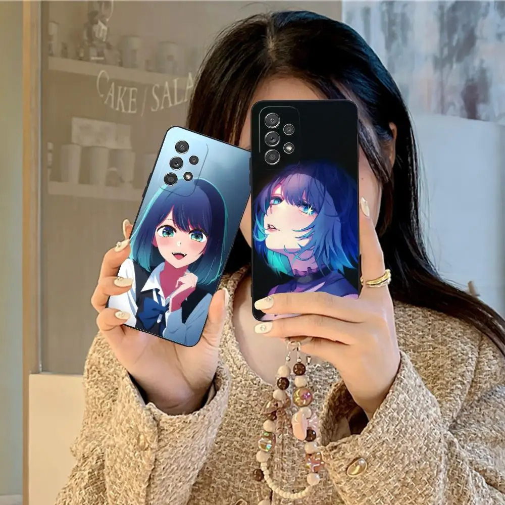 Oshinoko Akane Kurokawa Phone Case for Samsung Galaxy M55 54 42 35 34 33 32 23 22 15 14 13 12 F55 5G Soft TPU Shockproof Cover
