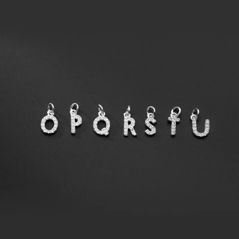 الثقة ديفيس ريال 925 فضة 26 قلادة بحرف لامعة سحر تشيكوسلوفاكيا قلادة لتقوم بها بنفسك اكسسوارات للنساء غرامة S25 مجوهرات DZ423 #5