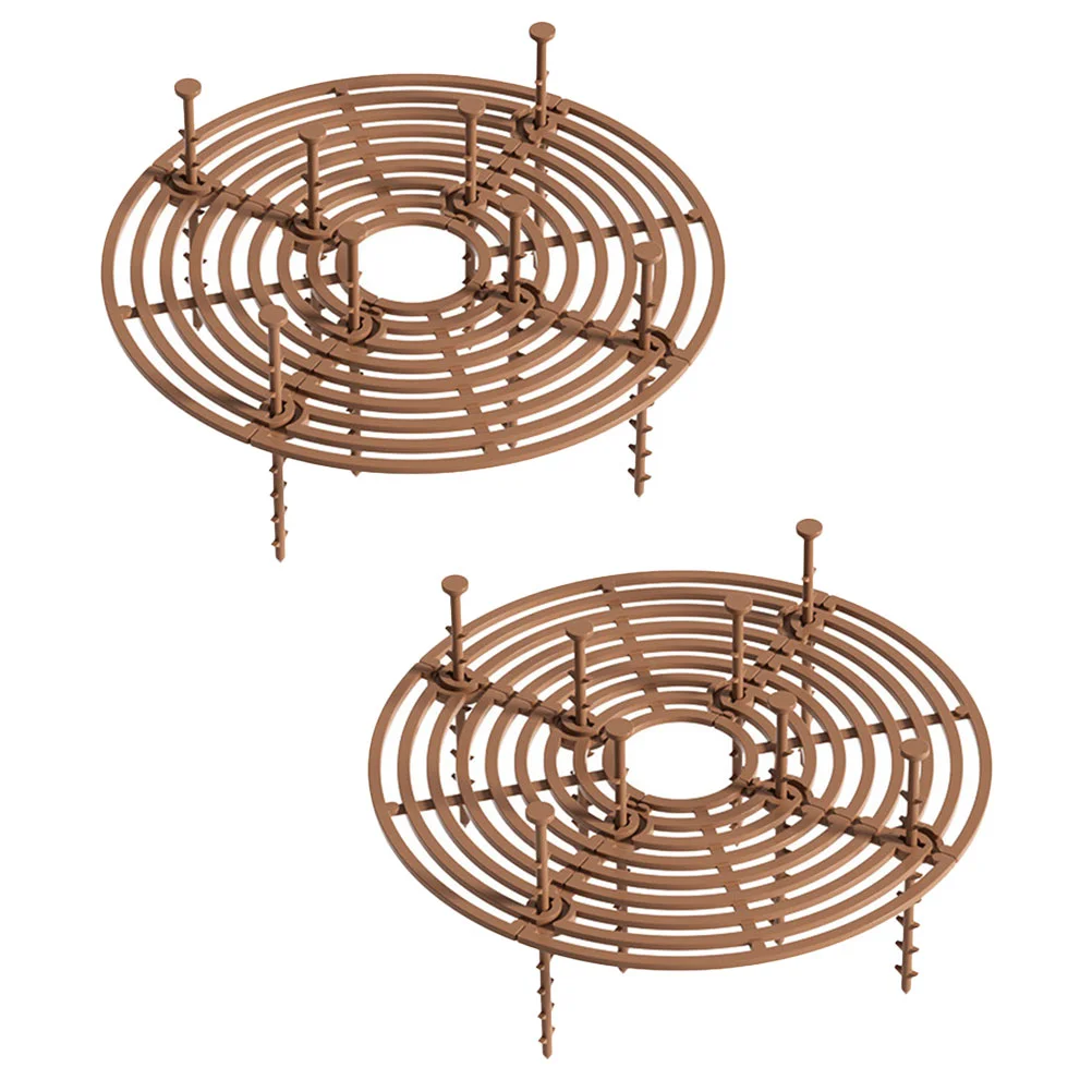 

2 Pcs Flower Pot Soil Cover Cat Stuff Plant Mesh Protector for Garden Grid Flowerpot Plastic Protective Baby