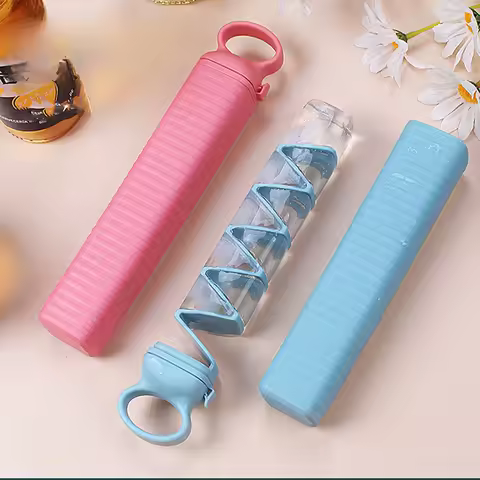 Creative Ice Cube Mold Pull-out Bar 10 Grid Frozen Ice Cube Plate Maker Silicone Ice Box Suitable for Home Bars Kitchen Homemade