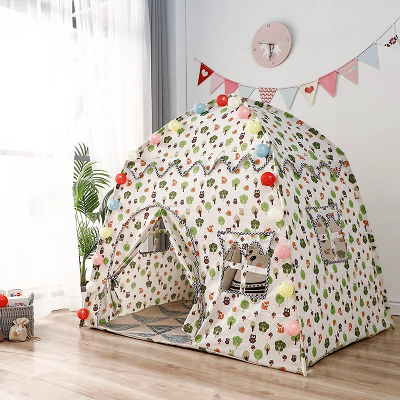 Akitoo tenda di stoffa per bambini Prince Princess game castle game house yurta Outdoor indoor crawling pieghevole toy