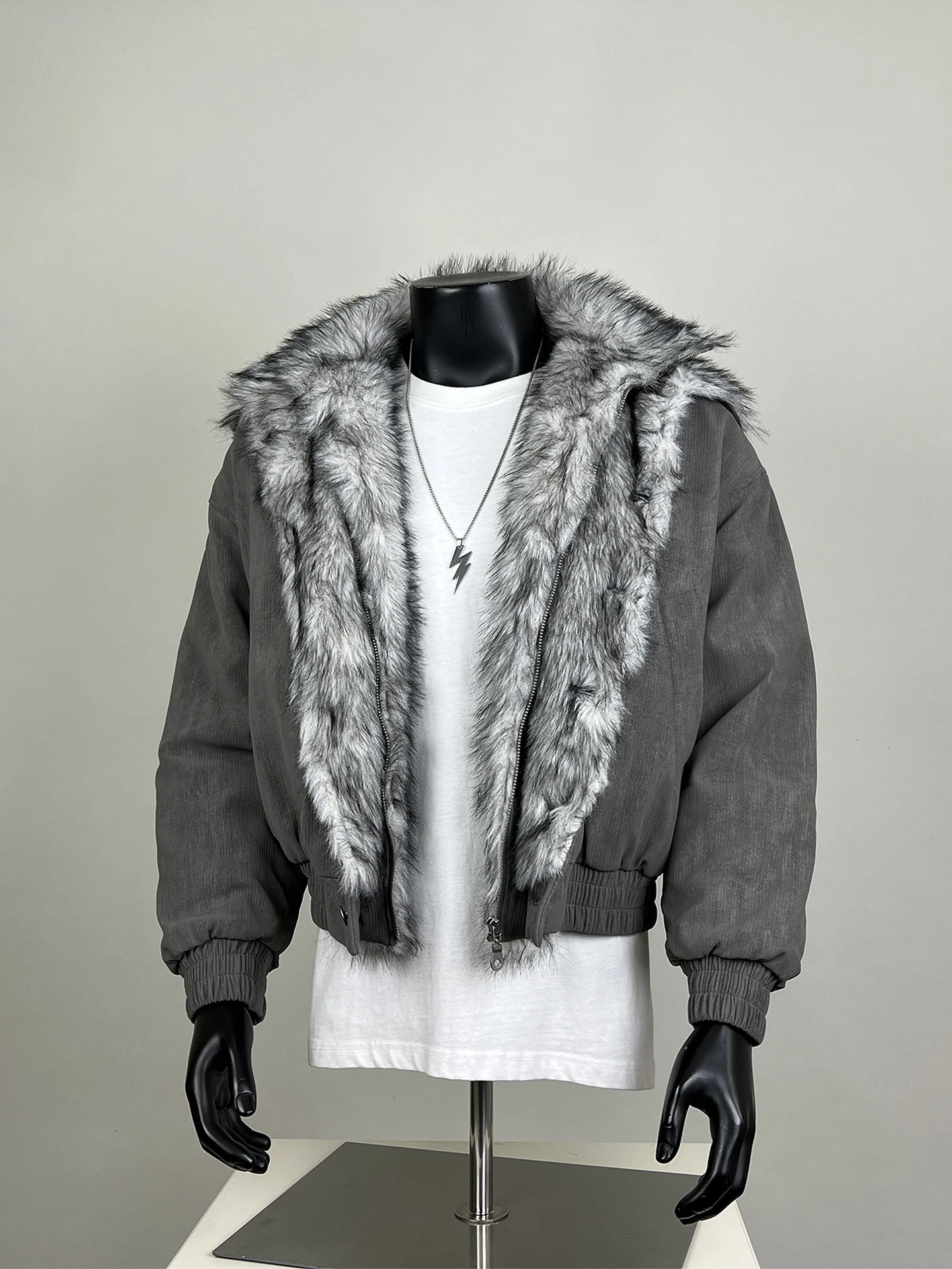 2025 Winter New Parkas Men Women Faux Two-Piece Trendy Solid Color Long Sleeve Coats Masculinity Warm Loose Comfort Chic Parkas