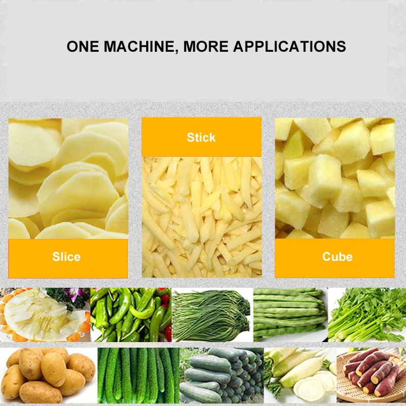 Fruit and vegetable processors Industrial vegetable slicers Cutting machines