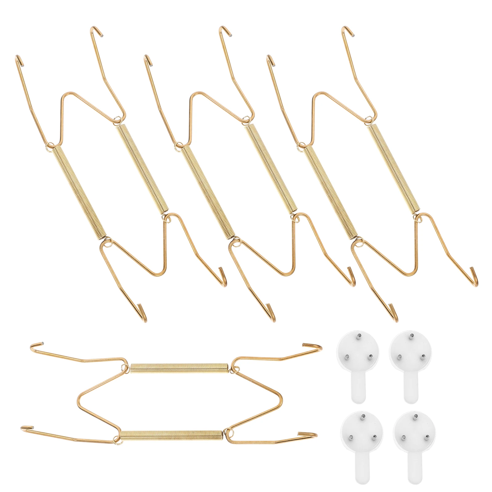 

Removable Spring Hooks Metal Hanger for Plates Wall Mount 8 Inch Suitable Decorative Dish Rack Office Home Use