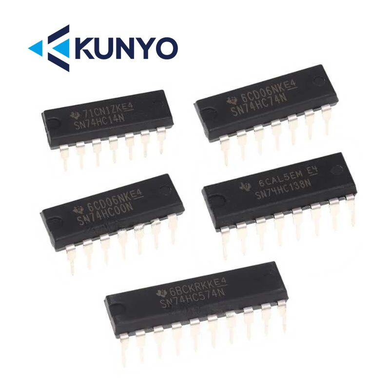5pcs SN74HC00N SN74HC04N SN74HC08N SN74HC14N SN74HC32N SN74HC74N SN74HC86N SN74HC595N SN74HC138N SN74HC257N SN74HC393N SN74HC590