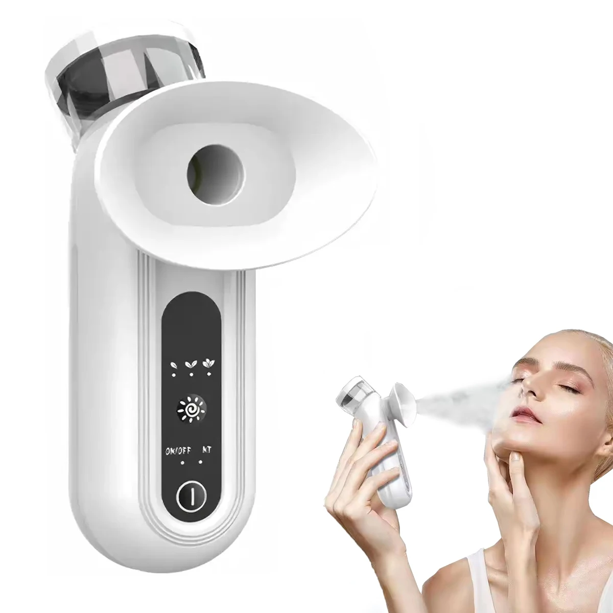 Heated Nano Mist Eye Sprayer Electric Facial Steamer Device Portable Eye Face Moisturizer Massager Eye Drops Tool for Dry Eye