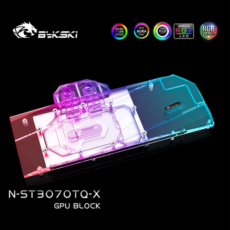 บล็อกน้ำระบายความร้อน Bykski N-ST3070TQ-X สำหรับการ์ดแสดงผล Zotac RTX 3060 Ti 3070 Apocalypse OC / ระบบระบายความร้อนแบบครอบคลุมเต็มแผ่นพร้อมหม้อน้ำทองแดง