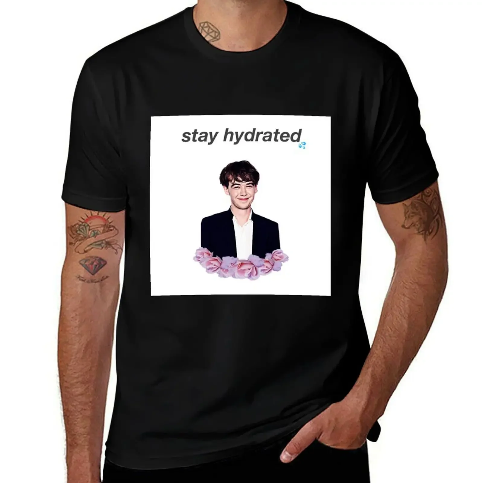 Alex Lawther - Stay Hydrated T-Shirt baggy shirts summer top mens designer t shirt