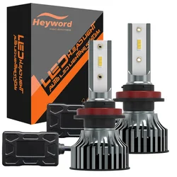 Heyword New 2pcs H11 H4 Led Headight CSP High Power Automoitve 6000K 8000K Car Led Headlights 9005 9006 H7 Headlamps