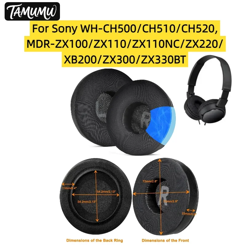 

Ear Pads for Sony WH-CH500/CH510/CH520,MDR-ZX100/ZX110/ZX110NC/ZX220/XB200/ZX300/ZX330BT Headphones Ear Cushions Ice gel Tamum