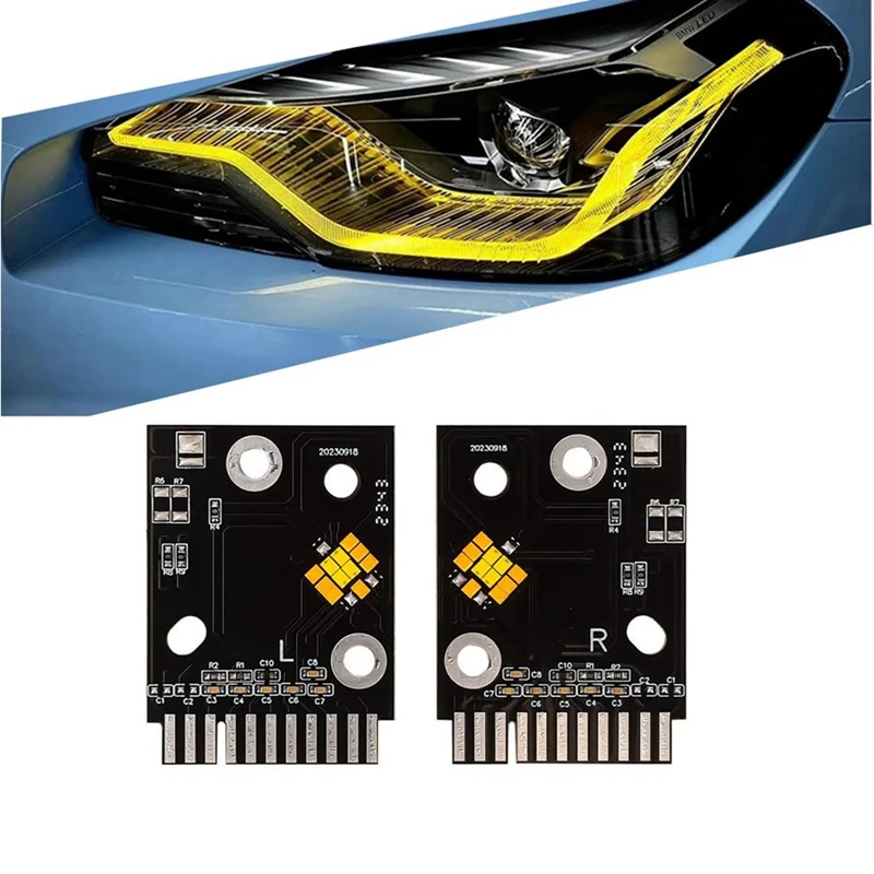 

LED Module Lights Yellow Angel Eye LED Boards For BMW 2 Series G42 M2 G87 M235i M240i 2022-2024 DRL Module-A99F
