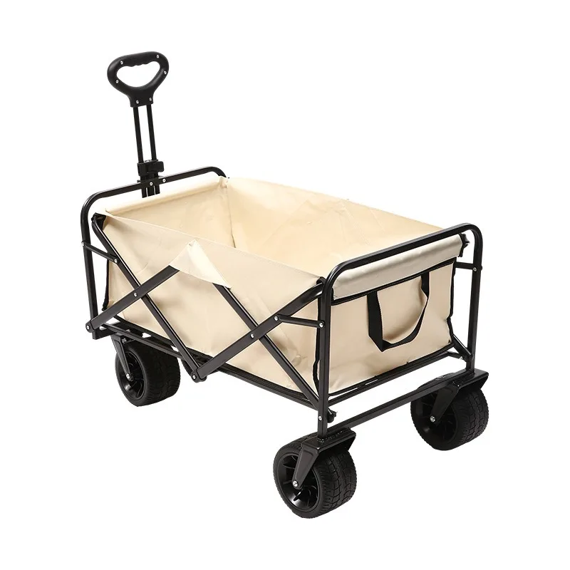 

Outdoor camping trolley camper folding 7 inch tank wheel camper mountain camping supplies