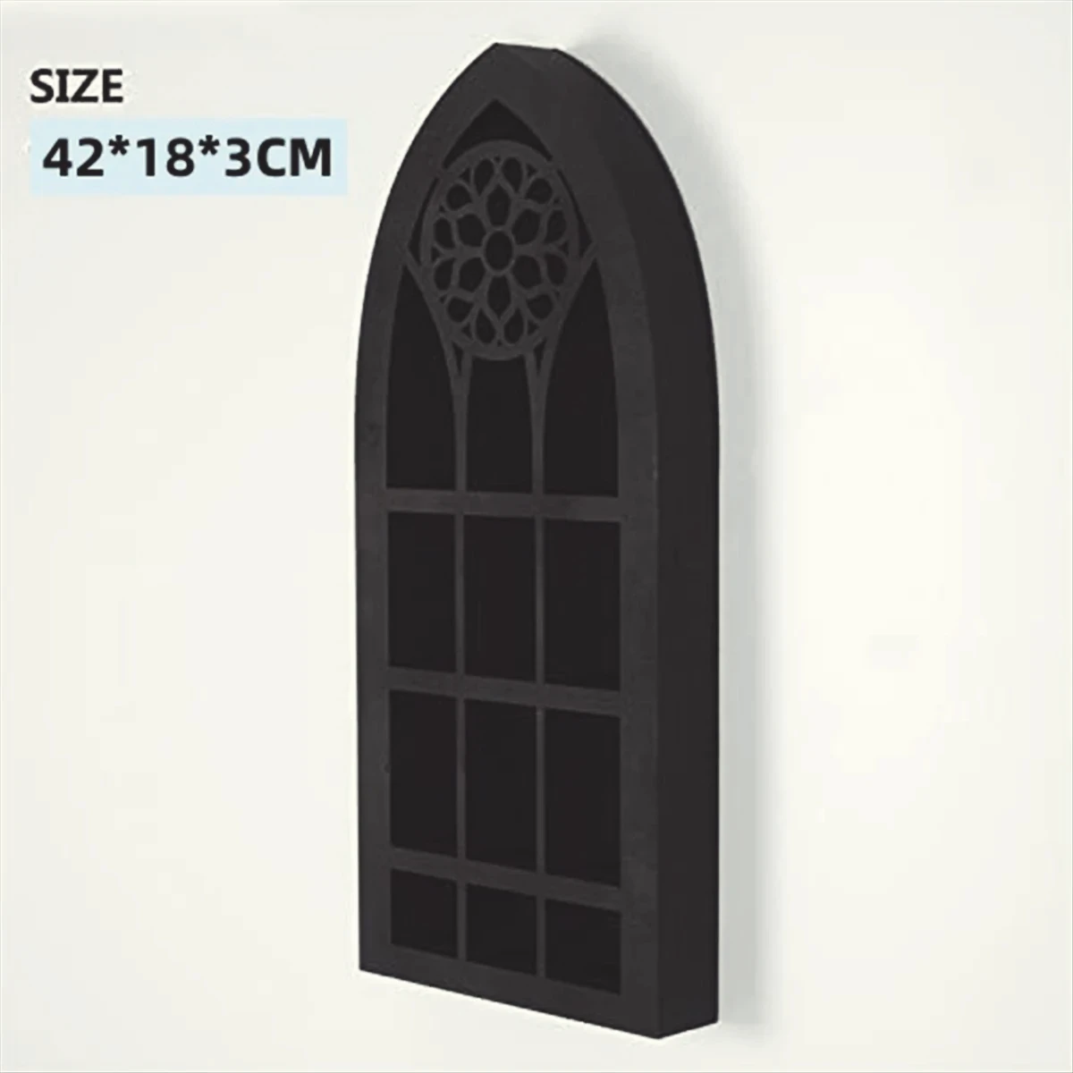 Wall Mounted Floating Shelves Old Church Window Crystal Wall Shelf Wall Hanging Gothic Boho Black