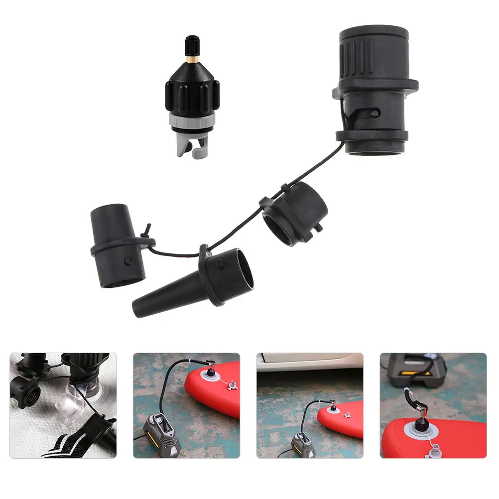 

2 Pcs Pump Adapter Air Valve Connector Quick Inflator Boat Nozzle Inflatable Hose Kayak Adapter Lightweight Durable High