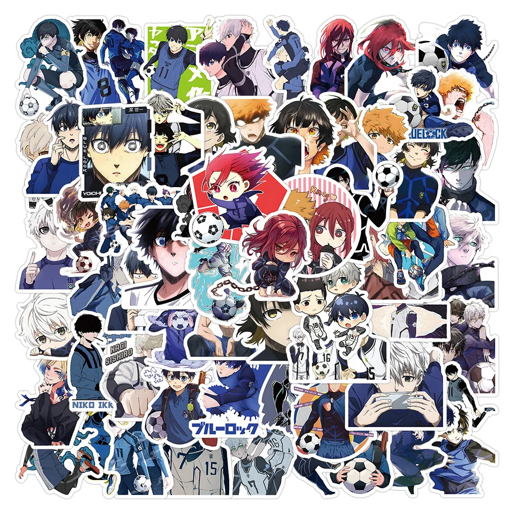 100pcs Blue Lock Stickers Isagi Yoichi Cartoon Stickers Decals DIY Phone Case Laptop Skateboard Cool Anime Kids Sticker Toy