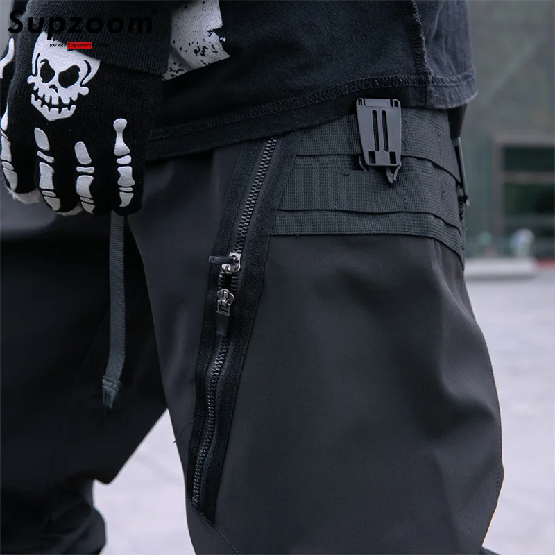 Supzoom 新着ホットトップファッションルーズコットンポケット販売ブランドオーバーオールマルチバッグハイストリートカジュアルカーゴパンツ