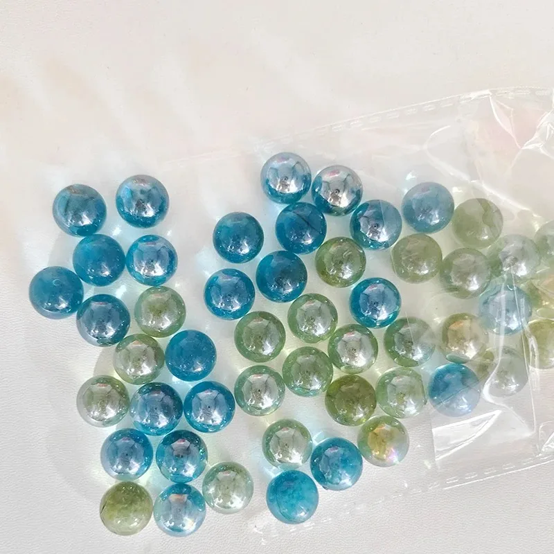 50Pcs 14mm Colorful Glass Marble Decor Balls, Multi-scene Vase & Fish Tank Filling Ornament, Glossy Round Glass Craft for Home D view 6