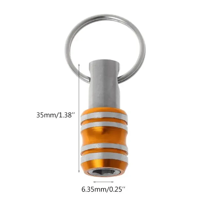 1/4inch Hex Shank Screwdriver Bits Holder Extension Bar Drill Screw Adapter Quick Release Keychain Easy Change