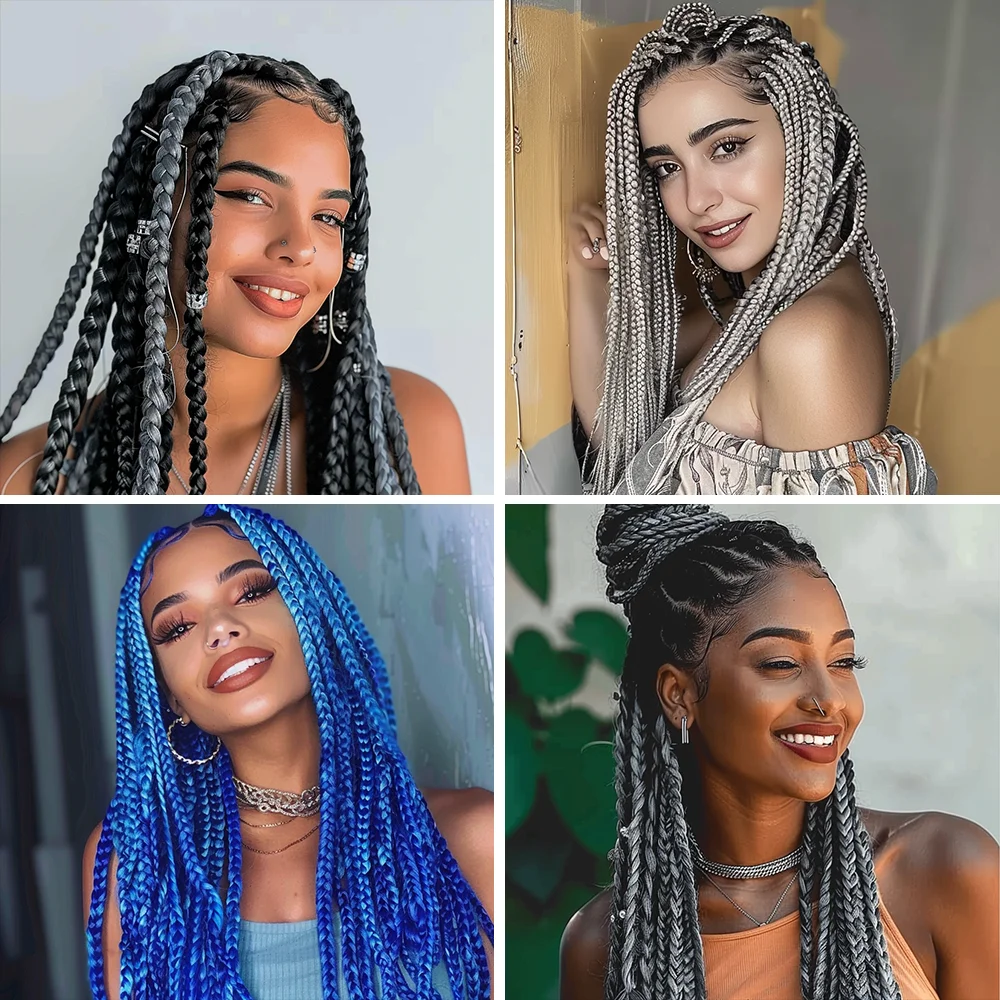 Cabelo de lã brasileiro para tranças, acrílico mão tricô fio, trança extensão do cabelo, Faux Locs, crochê africano, trança Jumbo