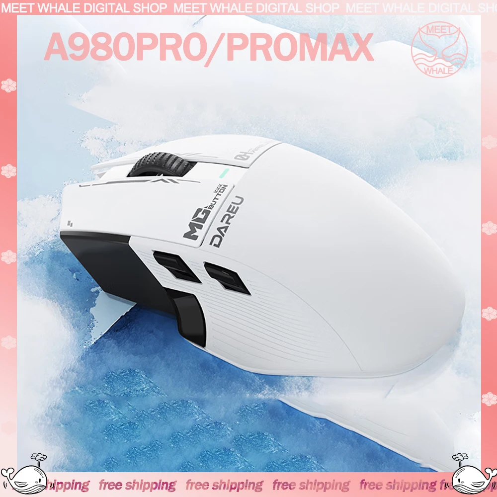 

Dareu A980pro Gamer Mouse 3 Mode USB Wireless Bluetooth Mouse 650IPS Paw3395 A980pro Max Mouse Lightweight Gaming Esports Mice