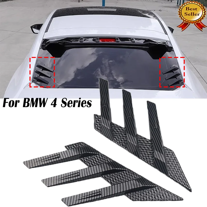 for  BMW 4 Series F32 F33 F36 G22 G23 G26 2014-2024 2025 Car rear window side spoiler windshield trim triangular louver