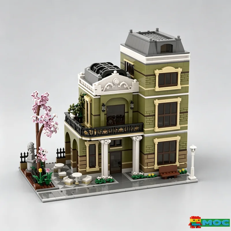

3012 Parts Courtyard Cafe Modular European Street MOC Model Custom Puzzle DIY Educational Assembly Toy Birthday Christmas Gifts