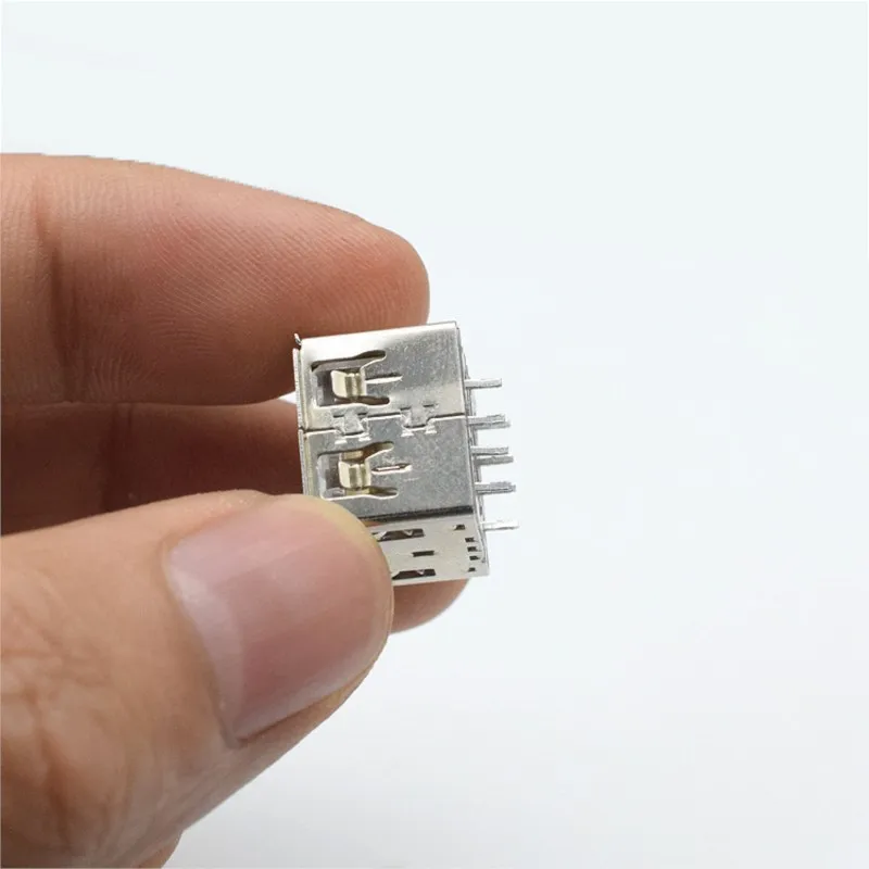 10 pcs Double-Layer USB Coil Interface 10.5mm Transparent Rubber Core No Fixed Foot in-Line Computer Host Interface Socket