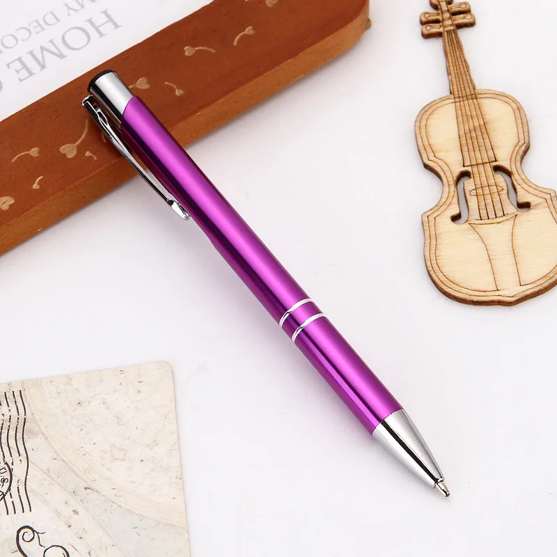 100Pcs/Lot Ballpoint Pen Black Blue Ink School Office Student Signature For Writing Stationery Supply Free Custom Logo Name Text