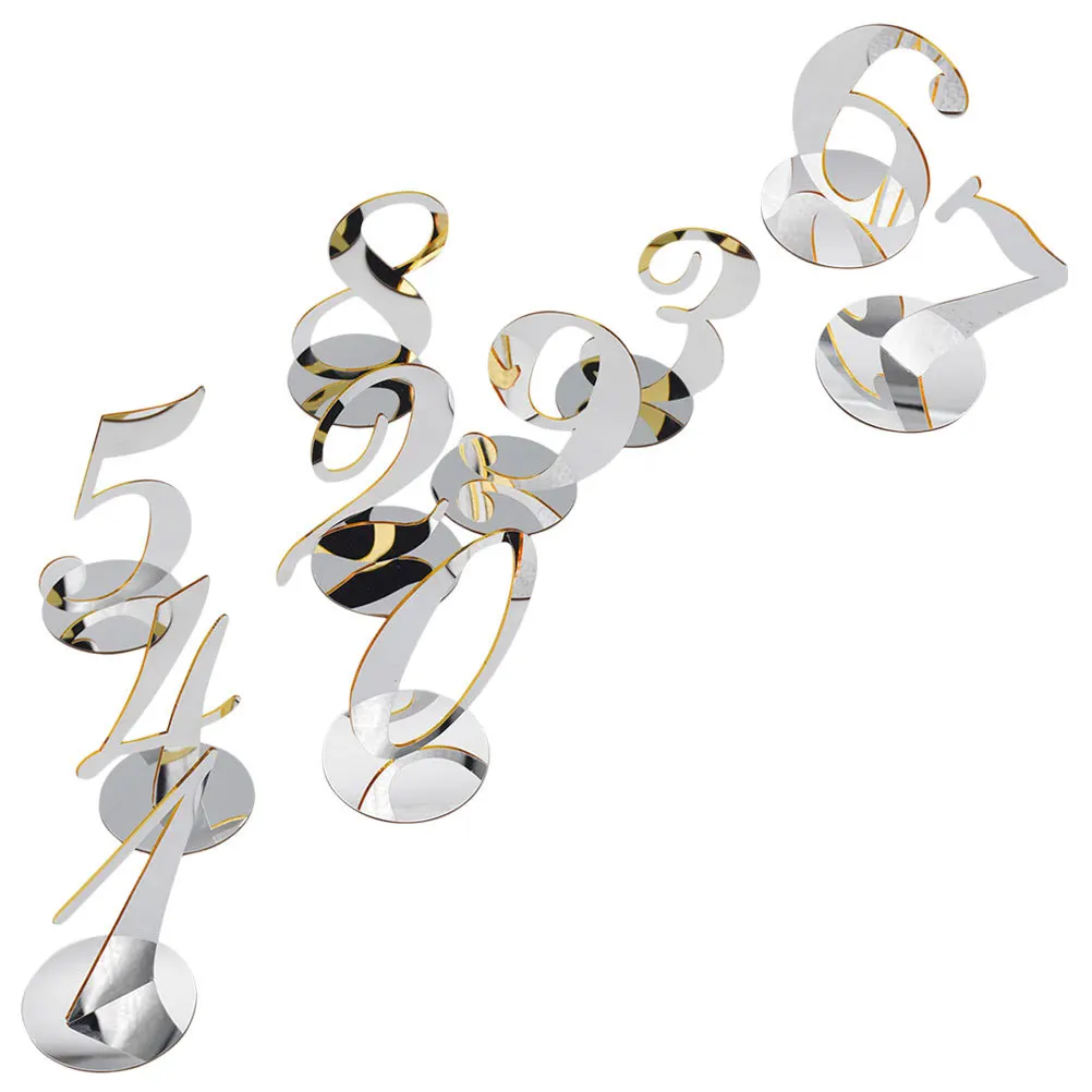 10 Stück Acryl-Tischnummern für Hochzeit, wiederverwendbare Sitzschilder, Bankett, Geburtstag, Party, Dekoration, Tischdekoration, Nummernmarkierungen